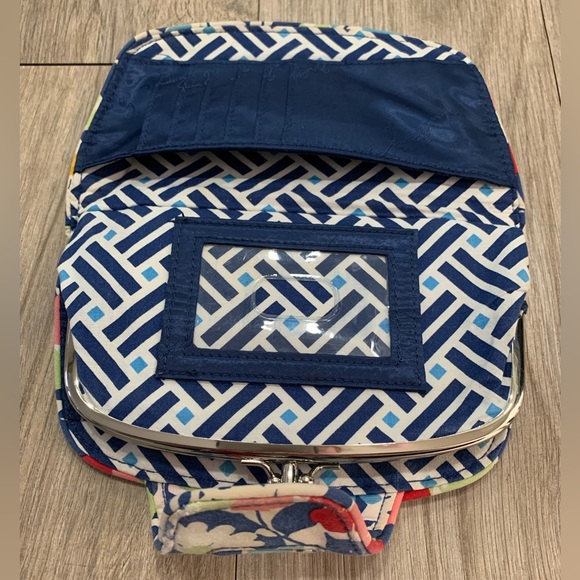 Vera Bradley Wallet, Blue/Pink/Red/Green Floral Pattern - Picture 7 of 8